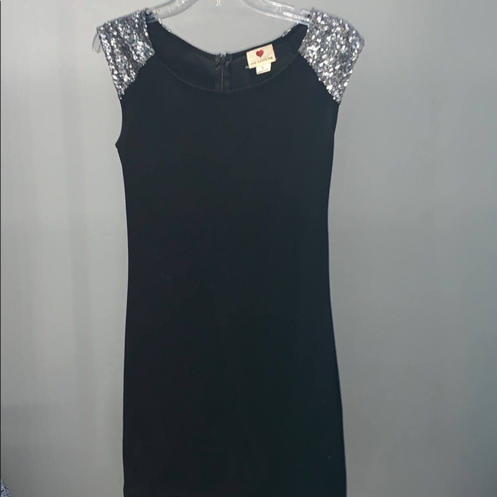 Black dress with silver sequence